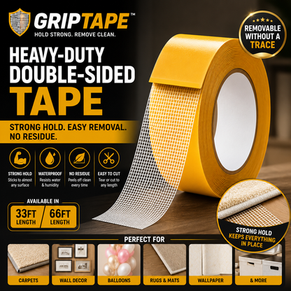 GripTape™ - Hang Anything. Anywhere. No Nails, No Damage, No Mess